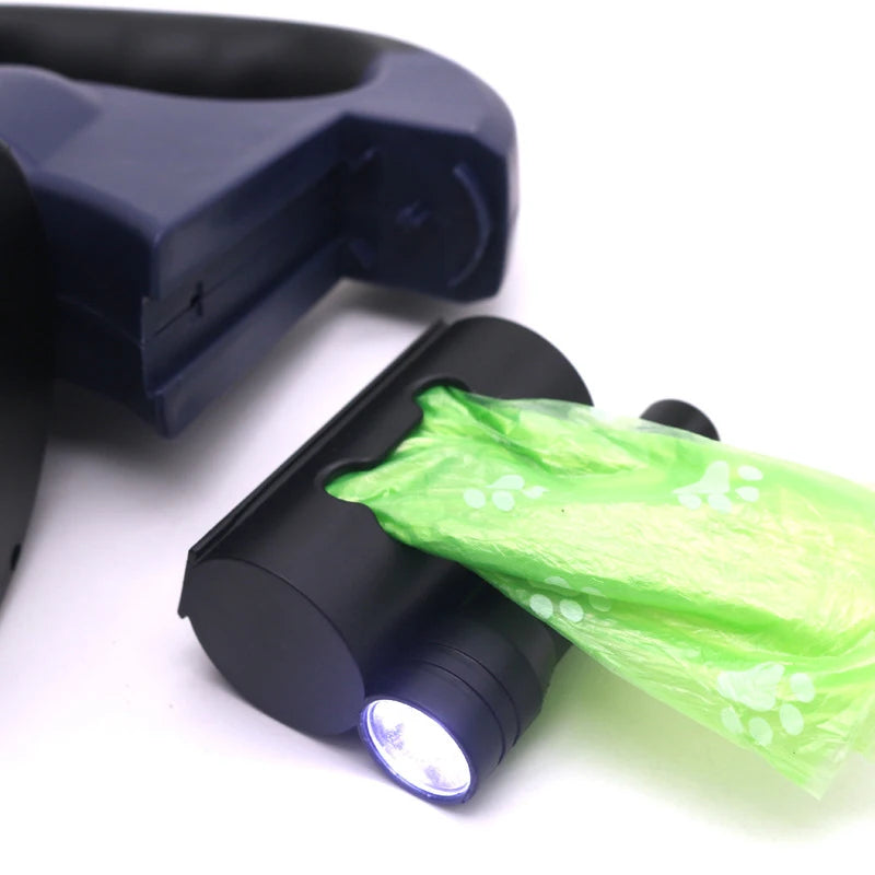 Coleira Dupla Retrátil com Lanterna | Dog Collar Pro - Praticidade No Passeio Com Seu Pet