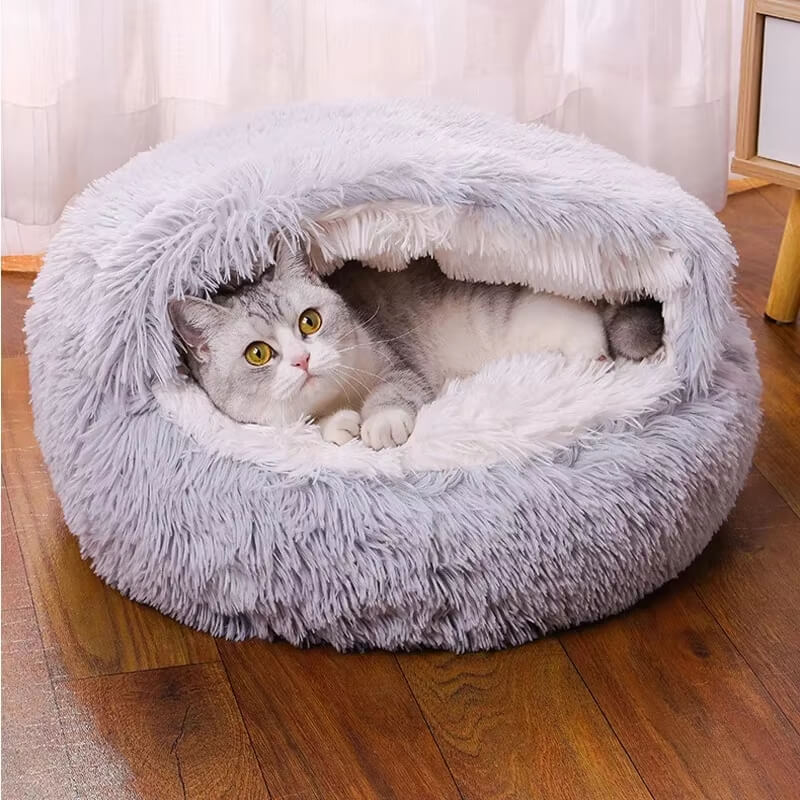 Cama Toca de Pelúcia para Gatos | Cat House - Mais Conforto e Menos Estresse para Seu Pet