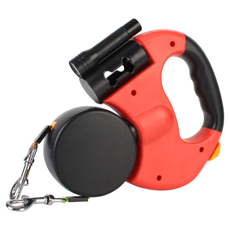 Coleira Dupla Retrátil com Lanterna | Dog Collar Pro - Praticidade No Passeio Com Seu Pet