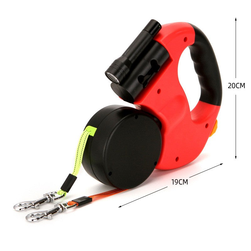 Coleira Dupla Retrátil com Lanterna | Dog Collar Pro - Praticidade No Passeio Com Seu Pet