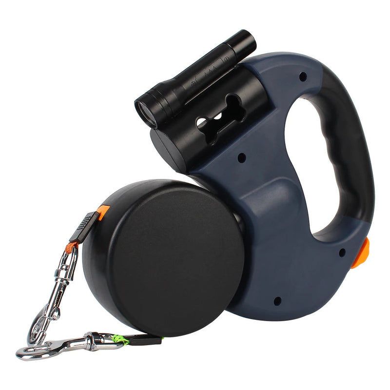 Coleira Dupla Retrátil com Lanterna | Dog Collar Pro - Praticidade No Passeio Com Seu Pet